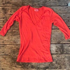 Michael Stars 3/4 sleeve v neck